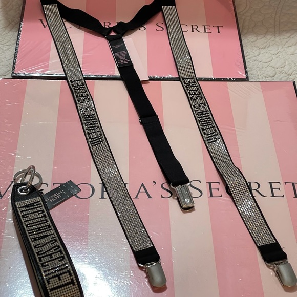 VS Logo Shine Suspenders and wristlet strap set - Picture 2 of 9